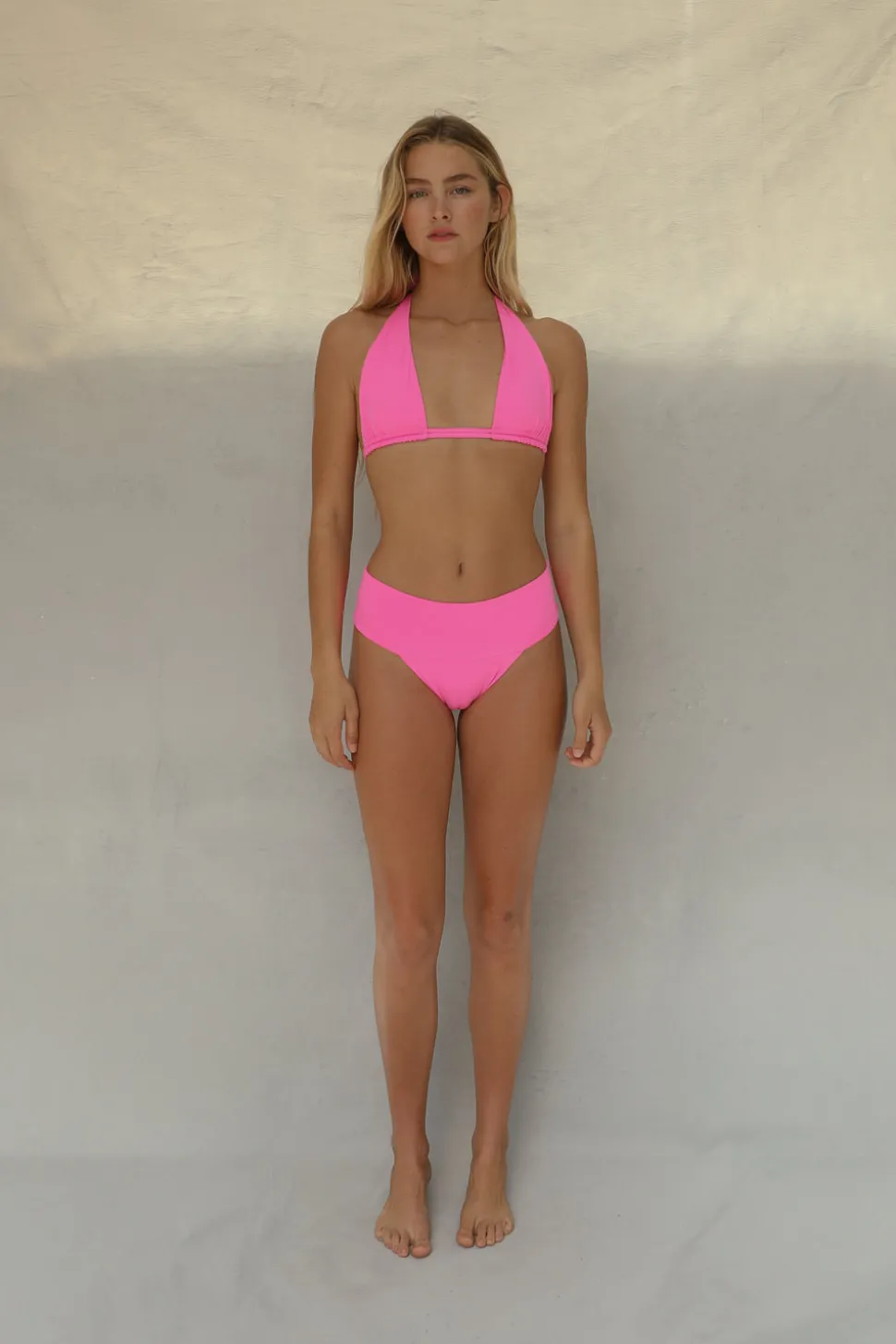 Banded Waist Bikini Bottom - Guava