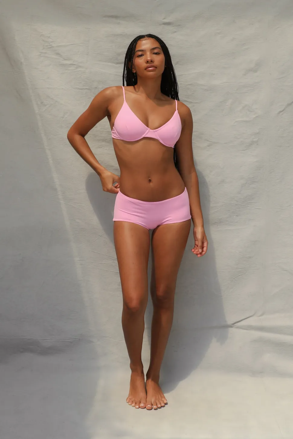 Boyshort Bikini Bottom - Pink Sorbet