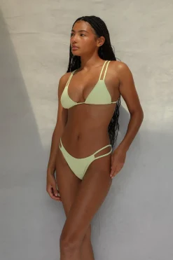 Double Strap Bikini Top - Lime Creme
