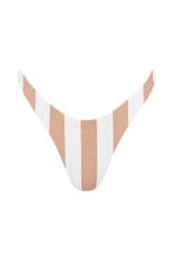 High Hip Bikini Bottom - Natural Cabana Stripe