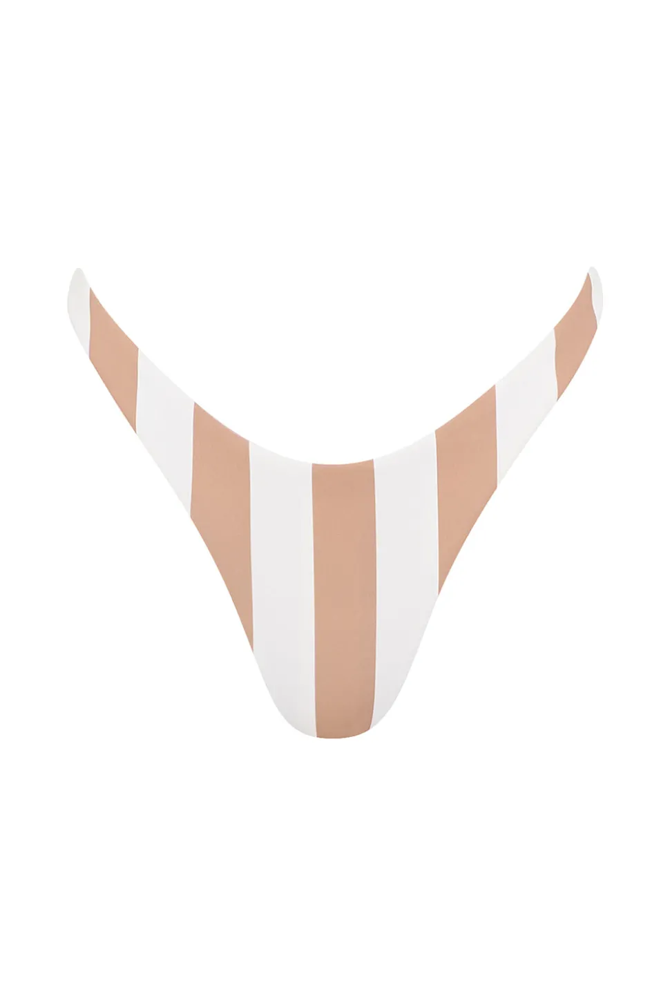High Hip Bikini Bottom - Natural Cabana Stripe