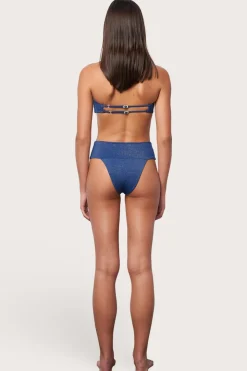 Slide Bandeau Bikini Top - Abyss Shimmer