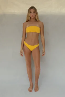 Slide Bandeau Bikini Top - Daffodil