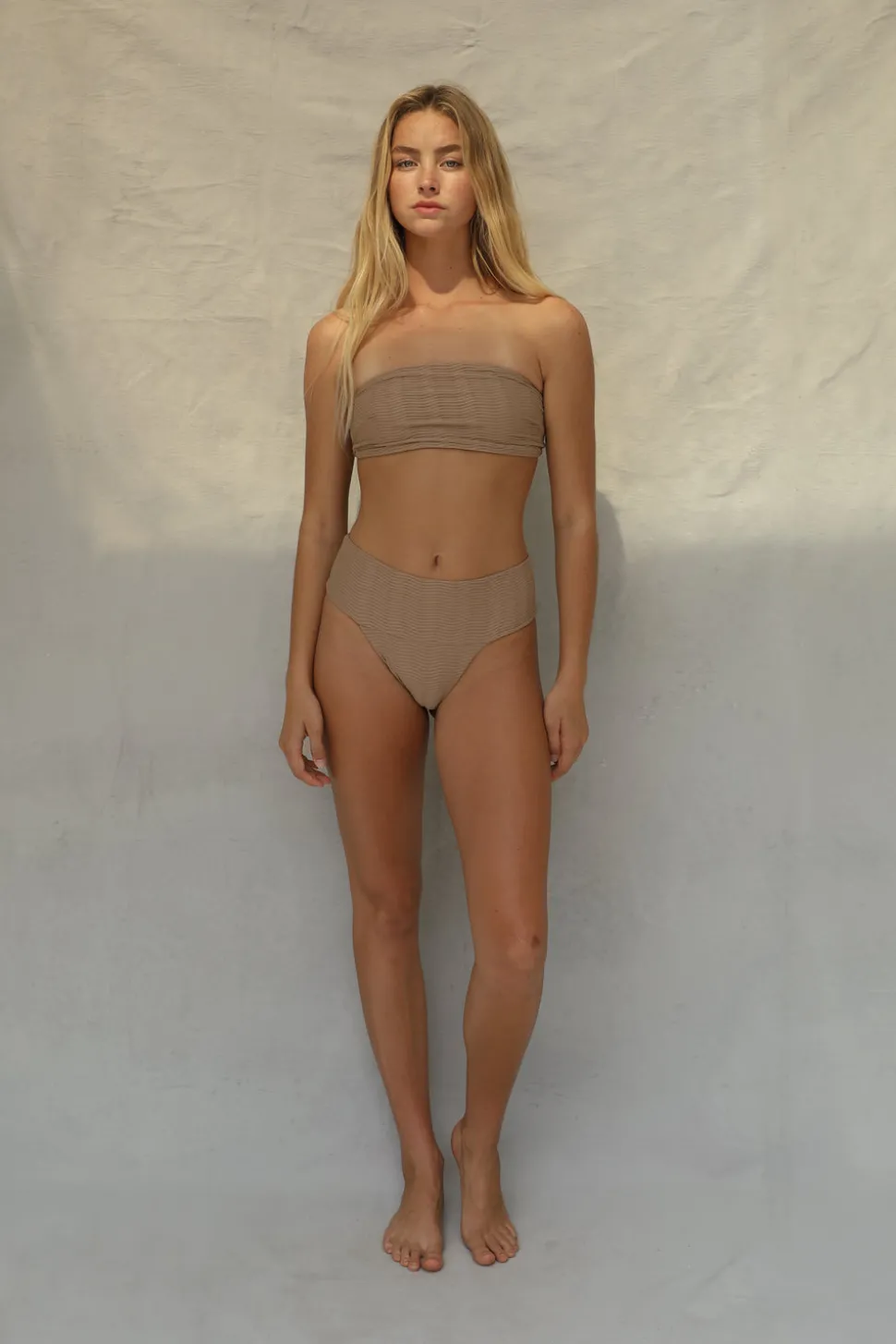 Slide Bandeau Bikini Top - Natural Wave