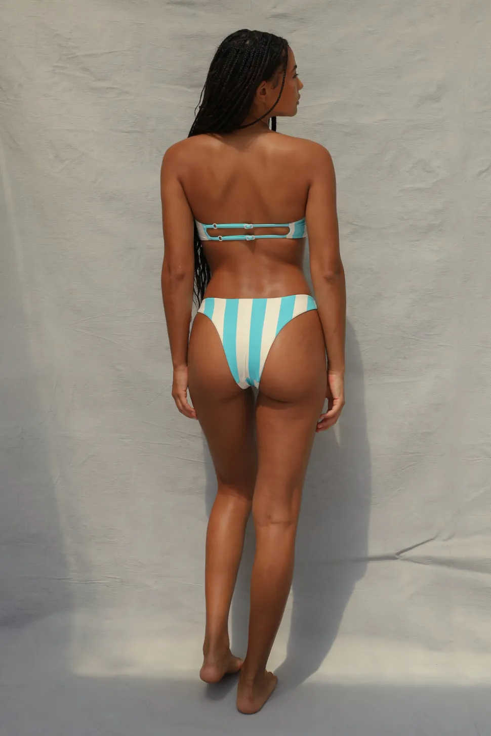 Slide Bandeau Bikini Top - Capri Cabana Stripe