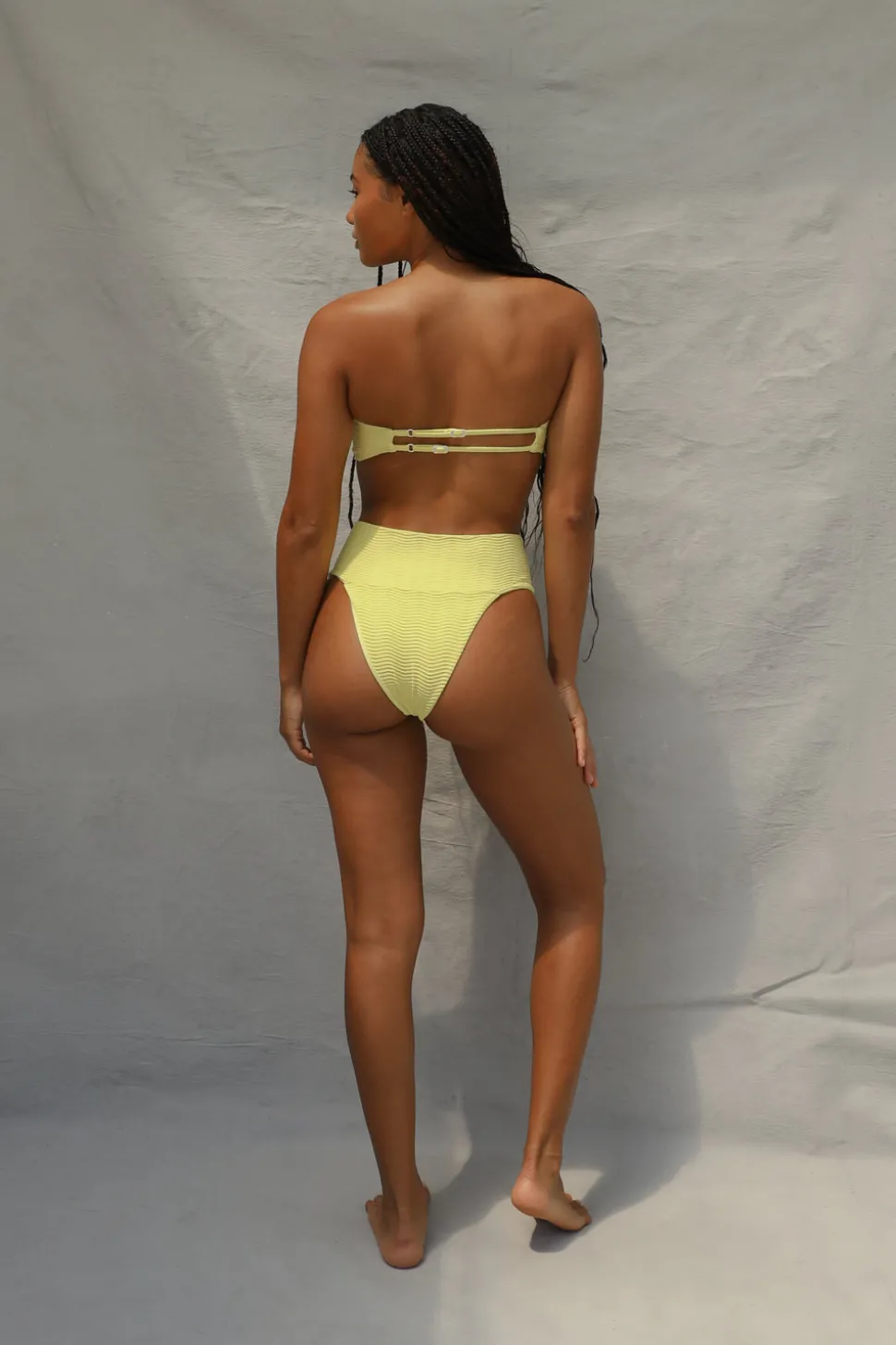 Slide Bandeau Bikini Top - Lemon Fizz