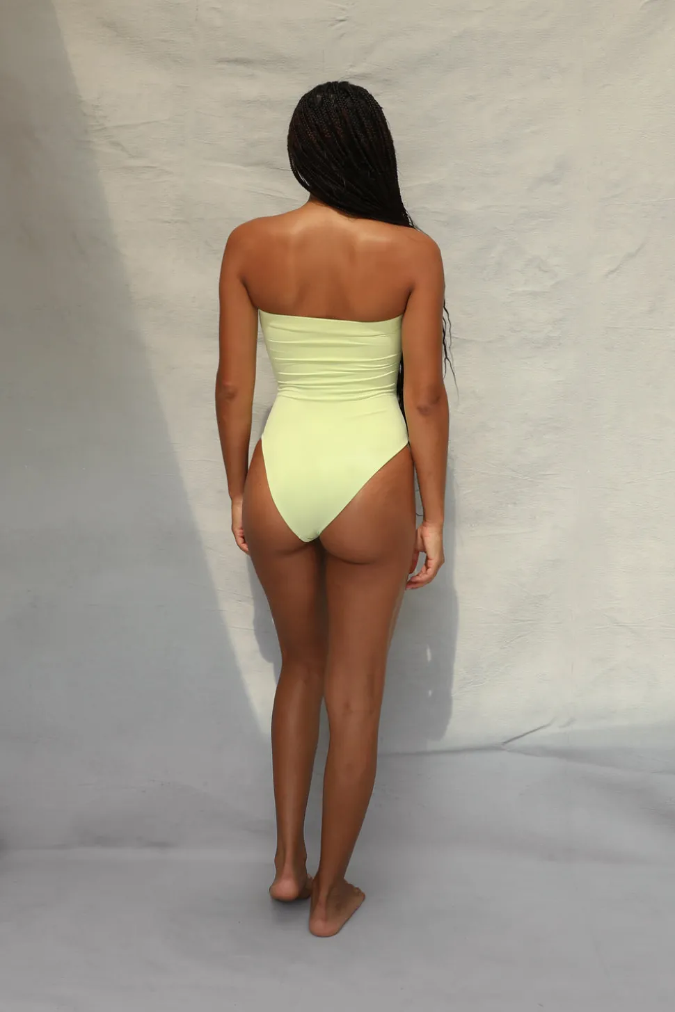 Tube One Piece Swimsuit - Lime Creme